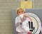 Little child 10YO is practising his Taekwon-do skills during training in the Netherlands