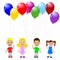 Little child with balloon