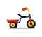 Little children tricycle isolated vector icon