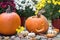 little chipmunk has  discovered a pumpkin full of delicious seeds