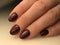 Little chocolate color nails