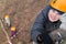 Little climber climbs the ladder