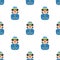 Little Clown Avatar Icon Seamless Pattern