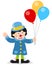 Little Clown with Balloons