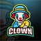 Little clown boy esport logo design