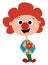 Little clown, illustration, vector