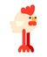 Little cockerel cartoon isolated. Baby bird vector illustration