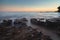 Little Corona Beach in Corona del Mar at sunset