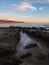 Little Corona Beach in Corona del Mar at sunset