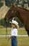 Little Cowgirl and Her Horse