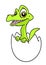 Little crocodile egg birthday animal character cartoon