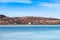 Little Cumbrae from Portencross North Ayrshire on a Cold Day in Scotland and the Ancient Ruins of the Old Castle