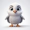 Little Cute Albatross: High-quality 2d Rendering Of A White Bird