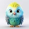 Little Cute Budgerigar: High-quality Fashion Feather Bird In Unreal Engine Style