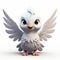 Little Cute Dove - High-quality 2d Animated White Bird Model