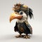 Little Cute Hornbill: High-quality 3d Character In Fantasy Style