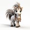 Little Cute Horse 3d Model In Bill Gekas Style