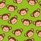 Little cute monkey heads pattern