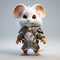 Little Cute Mouse - High-quality 3d Model In Fantasy Style