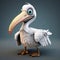 Little Cute Pelican - High-quality 3d Cartoon Mascot Illustration