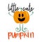 Little cute pumpkin text.