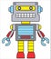 little cute robot print vector