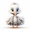 Little Cute Stork: High-quality Fashion Feather Cartoon Character