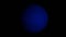 Little dark blue planet isolated in deep space. Design. Concept of astronomy science, celestial body rotating with a