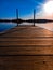 Little dock on a peaceful lake