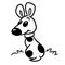 Little dog dalmatians parody animal character sitting lawn cartoon coloring page