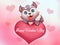 Little Dog Wish You Happy Valentine`s Day!