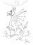 Little dragon bird coloring page