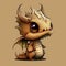 Little Dragon, kawaii and chibi style, ai generative