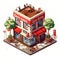 Little Dream Homes: Isometric Rendering of Miniature Houses in a Quaint Village