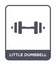 little dumbbell icon in trendy design style. little dumbbell icon isolated on white background. little dumbbell vector icon simple