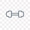 Little Dumbbell vector icon isolated on transparent background,