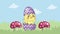 little easter chick in egg painted animation