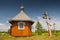 Little Eastern Orthodox Chapel in open air folk museum Skansen in Bialowieza, Poland.