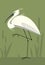 Little Egret, minimalistic image