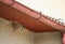 Little European Barn Swallow nesting under the roof