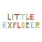Little Explorer - Hand drawn nursery poster with lettering in scandinavian style.