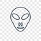 Little Extraterrestial concept vector linear icon isolated on tr