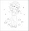 Little fairy with bubbles Coloring book