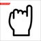Little finger line icon promise sign