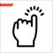 Little finger line icon promise sign vector