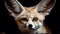 little fox sitting wild animal nature scene generated by AI