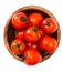 Little fresh tomatoes in a bowl