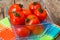 Little fresh tomatoes in a bowl