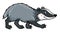 Little funny badger. Children vector illustration