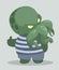 Little funny Cthulhu, the octopus monster